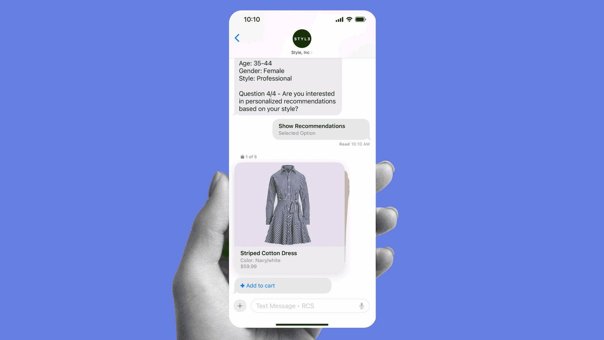rcs rich cards carousel animated graphic