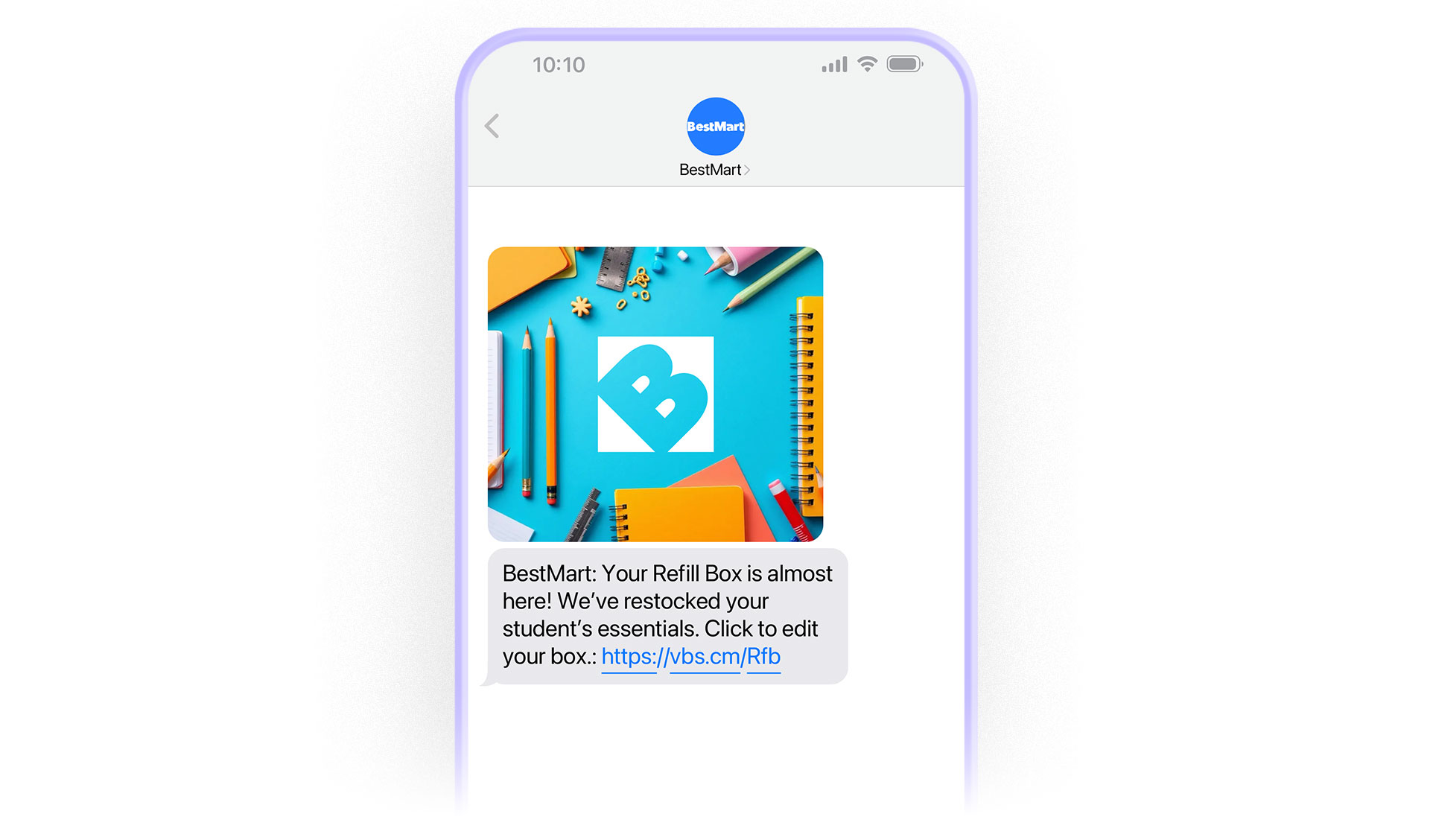 Back to school Refill Box promotion example