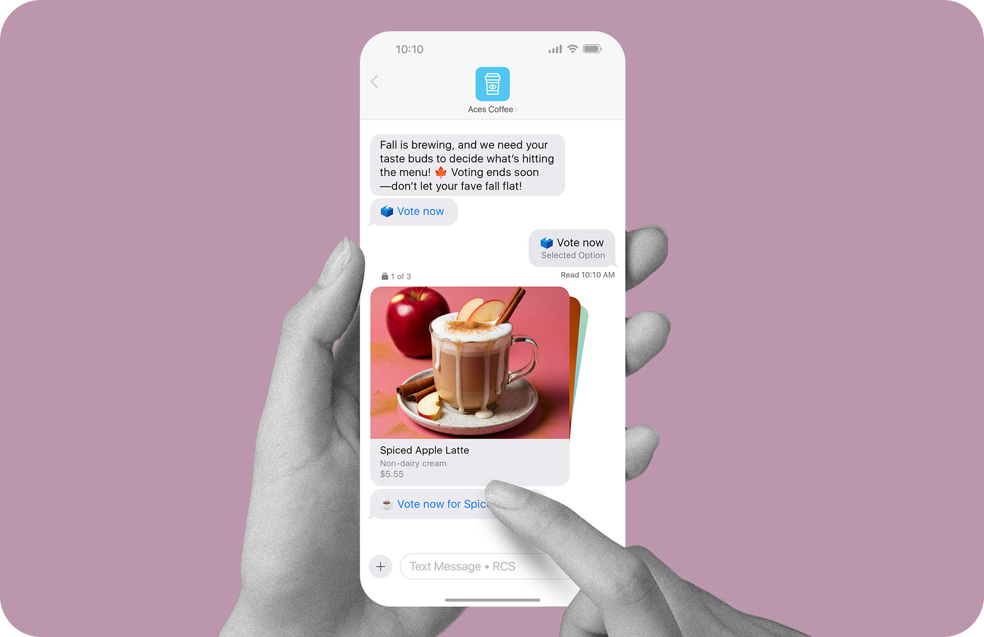 Poll customers on our next fall drink