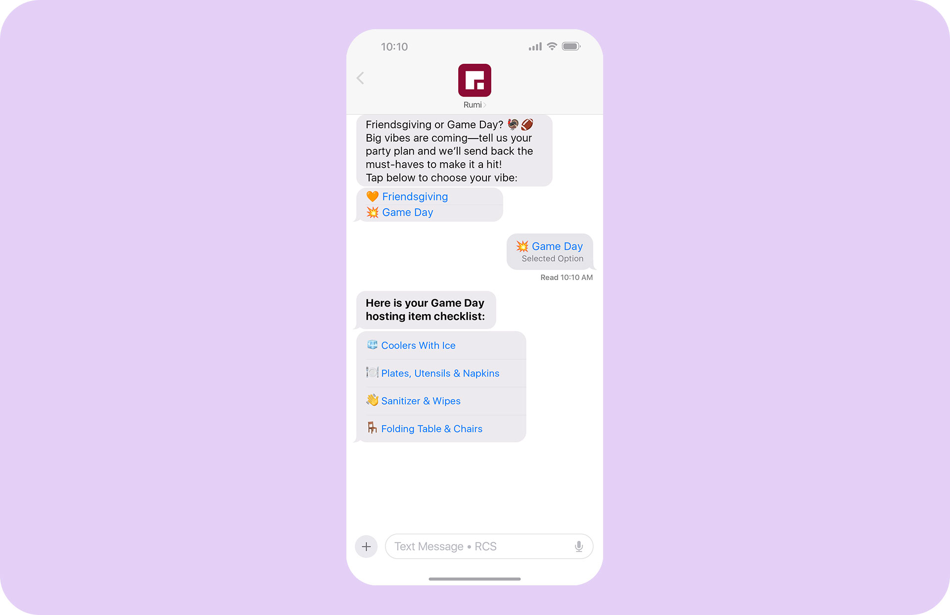 Create a fall hosting playbook using RCS